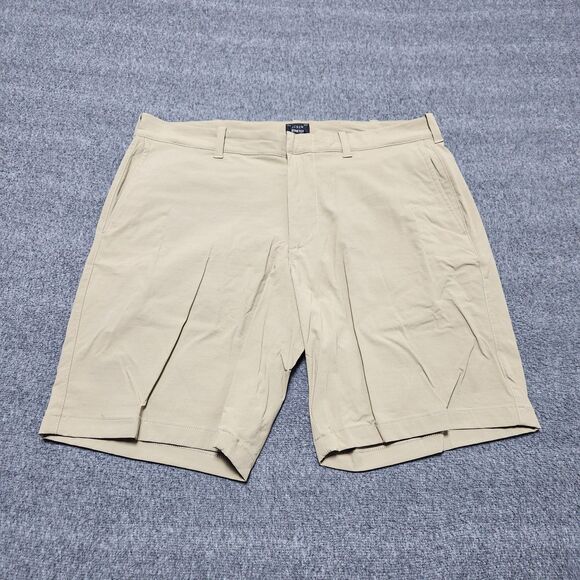 J Crew Mens Chino Shorts 34 Beige Deck Walking Stretch Beach Outdoor Hiking - Picture 1 of 8